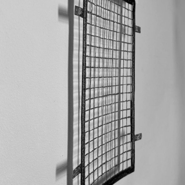 שי זילברמן, סורג שפה, תפילה, 2025, אטיוד לעבודה, מראה הצבה